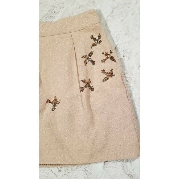 Leifnotes Blush Pink Cotton Blend Sequin Bird Sz 2 - Picture 5 of 11